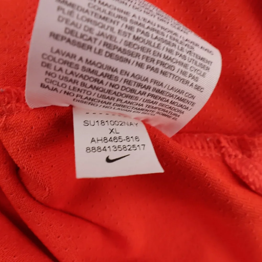 Nike Zonal Cooling Striped Polo Shirt Orange Short Sleeve‎ Mens XL AH8465-816